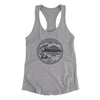 Washington State Quarter Women's Racerback Tank-Heather Grey-Allegiant Goods Co. Vintage Sports Apparel