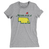 Nebraska Golf Women's T-Shirt-Heather Grey-Allegiant Goods Co. Vintage Sports Apparel