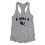 Hawaii Pickleball Women's Racerback Tank-Heather Grey-Allegiant Goods Co. Vintage Sports Apparel