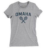 Omaha Tennis Women's T-Shirt-Heather Grey-Allegiant Goods Co. Vintage Sports Apparel