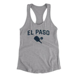 El Paso Pickleball Women's Racerback Tank-Heather Grey-Allegiant Goods Co. Vintage Sports Apparel
