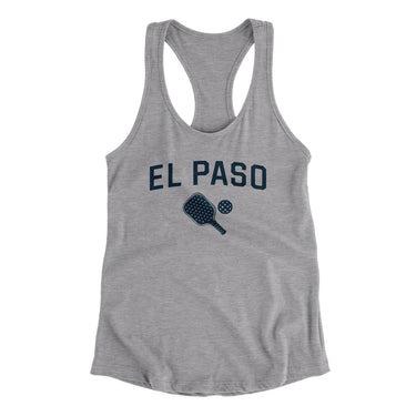 El Paso Pickleball Women's Racerback Tank-Heather Grey-Allegiant Goods Co. Vintage Sports Apparel