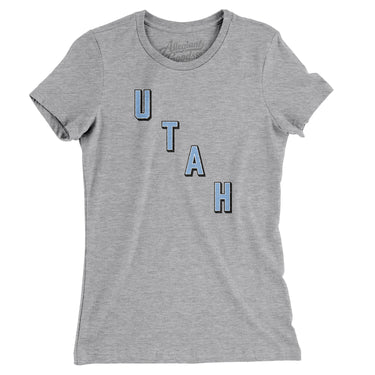 Utah Hockey Jersey Women's T-Shirt-Heather Grey-Allegiant Goods Co. Vintage Sports Apparel