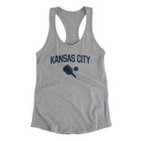 Kansas City Pickleball Women's Racerback Tank-Heather Grey-Allegiant Goods Co. Vintage Sports Apparel