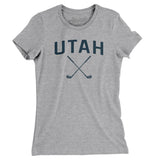 Utah Golf Women's T-Shirt-Heather Grey-Allegiant Goods Co. Vintage Sports Apparel