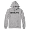 Maryland Stencil Hoodie-Heather Grey-Allegiant Goods Co. Vintage Sports Apparel