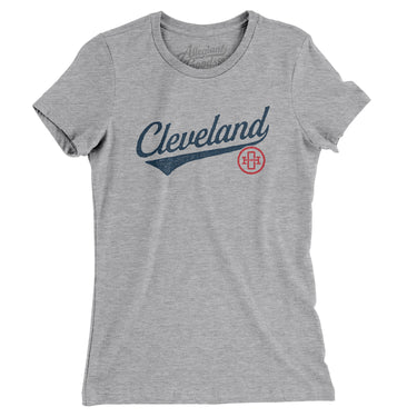 Cleveland Vintage Script Women's T-Shirt-Allegiant Goods Co. Vintage Sports Apparel