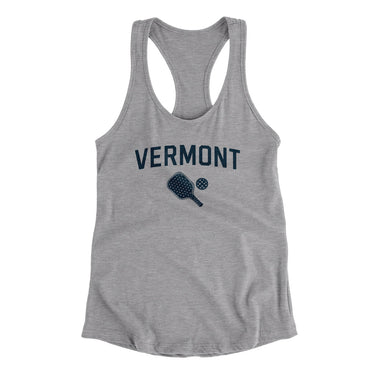 Vermont Pickleball Women's Racerback Tank-Heather Grey-Allegiant Goods Co. Vintage Sports Apparel