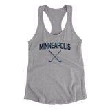 Minneapolis Golf Women's Racerback Tank-Heather Grey-Allegiant Goods Co. Vintage Sports Apparel