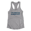 I've Been To Kansas City Women's Racerback Tank-Heather Grey-Allegiant Goods Co. Vintage Sports Apparel