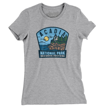 Acadia National Park Badge Women's T-Shirt-Allegiant Goods Co. Vintage Sports Apparel