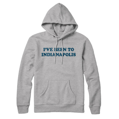 I've Been To Indianapolis Hoodie-Heather Grey-Allegiant Goods Co. Vintage Sports Apparel