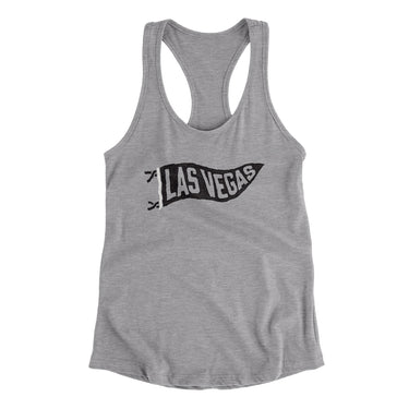 Las Vegas Pennant Women's Racerback Tank-Allegiant Goods Co. Vintage Sports Apparel