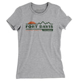 Fort Davis Mountain Sunset Women's T-Shirt-Heather Grey-Allegiant Goods Co. Vintage Sports Apparel