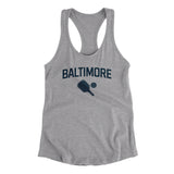 Baltimore Pickleball Women's Racerback Tank-Heather Grey-Allegiant Goods Co. Vintage Sports Apparel