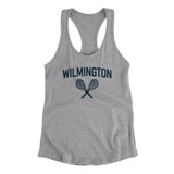 Wilmington Tennis Women's Racerback Tank-Heather Grey-Allegiant Goods Co. Vintage Sports Apparel