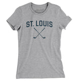 St. Louis Golf Women's T-Shirt-Heather Grey-Allegiant Goods Co. Vintage Sports Apparel