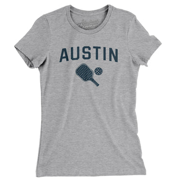 Austin Pickleball Women's T-Shirt-Heather Grey-Allegiant Goods Co. Vintage Sports Apparel