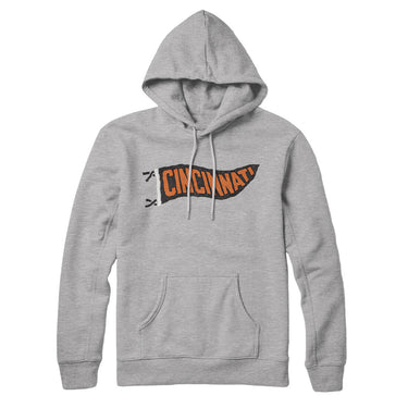 Cincinnati Pennant Hoodie-Allegiant Goods Co. Vintage Sports Apparel
