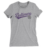 Baltimore Vintage Script Women's T-Shirt-Allegiant Goods Co. Vintage Sports Apparel