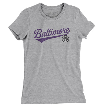 Baltimore Vintage Script Women's T-Shirt-Allegiant Goods Co. Vintage Sports Apparel