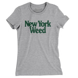 New York Weed Women's T-Shirt-Heather Grey-Allegiant Goods Co. Vintage Sports Apparel