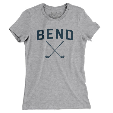 Bend Golf Women's T-Shirt-Heather Grey-Allegiant Goods Co. Vintage Sports Apparel
