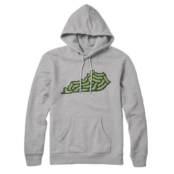 Kentucky Golf Course Hoodie-Heather Grey-Allegiant Goods Co. Vintage Sports Apparel