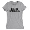South Carolina Military Stencil Women's T-Shirt-Heather Grey-Allegiant Goods Co. Vintage Sports Apparel