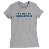 I've Been To Indianapolis Women's T-Shirt-Heather Grey-Allegiant Goods Co. Vintage Sports Apparel