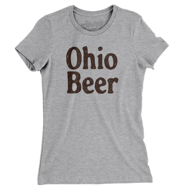 Ohio Beer Women's T-Shirt-Heather Grey-Allegiant Goods Co. Vintage Sports Apparel