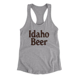 Idaho Beer Women's Racerback Tank-Heather Grey-Allegiant Goods Co. Vintage Sports Apparel