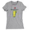 Vermont Golf Women's T-Shirt-Heather Grey-Allegiant Goods Co. Vintage Sports Apparel