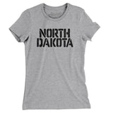 North Dakota Military Stencil Women's T-Shirt-Allegiant Goods Co. Vintage Sports Apparel