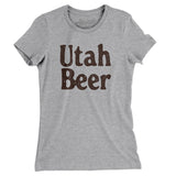 Utah Beer Women's T-Shirt-Heather Grey-Allegiant Goods Co. Vintage Sports Apparel
