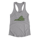 Virginia Golf Course Women's Racerback Tank-Heather Grey-Allegiant Goods Co. Vintage Sports Apparel
