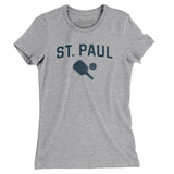 St. Paul Pickleball Women's T-Shirt-Heather Grey-Allegiant Goods Co. Vintage Sports Apparel