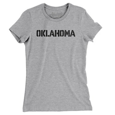 Oklahoma Military Stencil Women's T-Shirt-Allegiant Goods Co. Vintage Sports Apparel