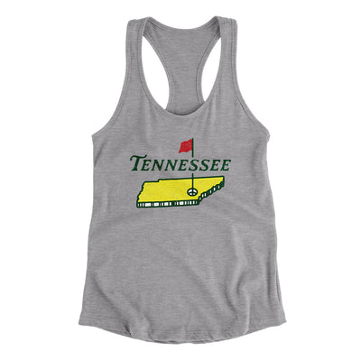 Tennessee Golf Women's Racerback Tank-Heather Grey-Allegiant Goods Co. Vintage Sports Apparel