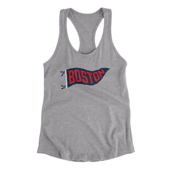 Boston Pennant Women's Racerback Tank-Allegiant Goods Co. Vintage Sports Apparel