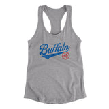 Buffalo Vintage Script Women's Racerback Tank-Allegiant Goods Co. Vintage Sports Apparel