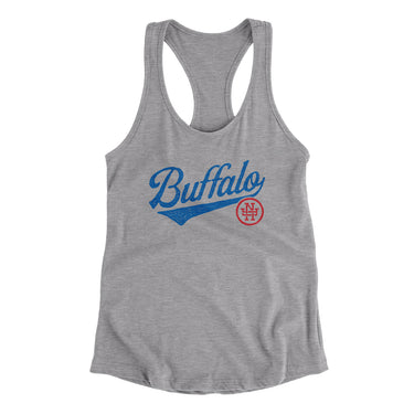Buffalo Vintage Script Women's Racerback Tank-Allegiant Goods Co. Vintage Sports Apparel