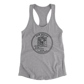 New Mexico State Quarter Women's Racerback Tank-Allegiant Goods Co. Vintage Sports Apparel