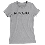 Nebraska Military Stencil Women's T-Shirt-Allegiant Goods Co. Vintage Sports Apparel