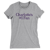 Charlotte's Number 1 Fan Women's T-Shirt-Heather Grey-Allegiant Goods Co. Vintage Sports Apparel