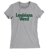 Louisiana Weed Women's T-Shirt-Heather Grey-Allegiant Goods Co. Vintage Sports Apparel
