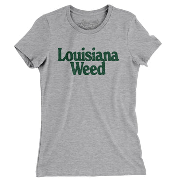 Louisiana Weed Women's T-Shirt-Heather Grey-Allegiant Goods Co. Vintage Sports Apparel