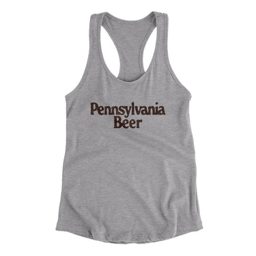 Pennsylvania Beer Women's Racerback Tank-Heather Grey-Allegiant Goods Co. Vintage Sports Apparel