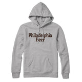 Philadelphia Beer Hoodie-Heather Grey-Allegiant Goods Co. Vintage Sports Apparel