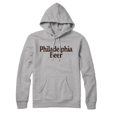 Philadelphia Beer Hoodie-Heather Grey-Allegiant Goods Co. Vintage Sports Apparel
